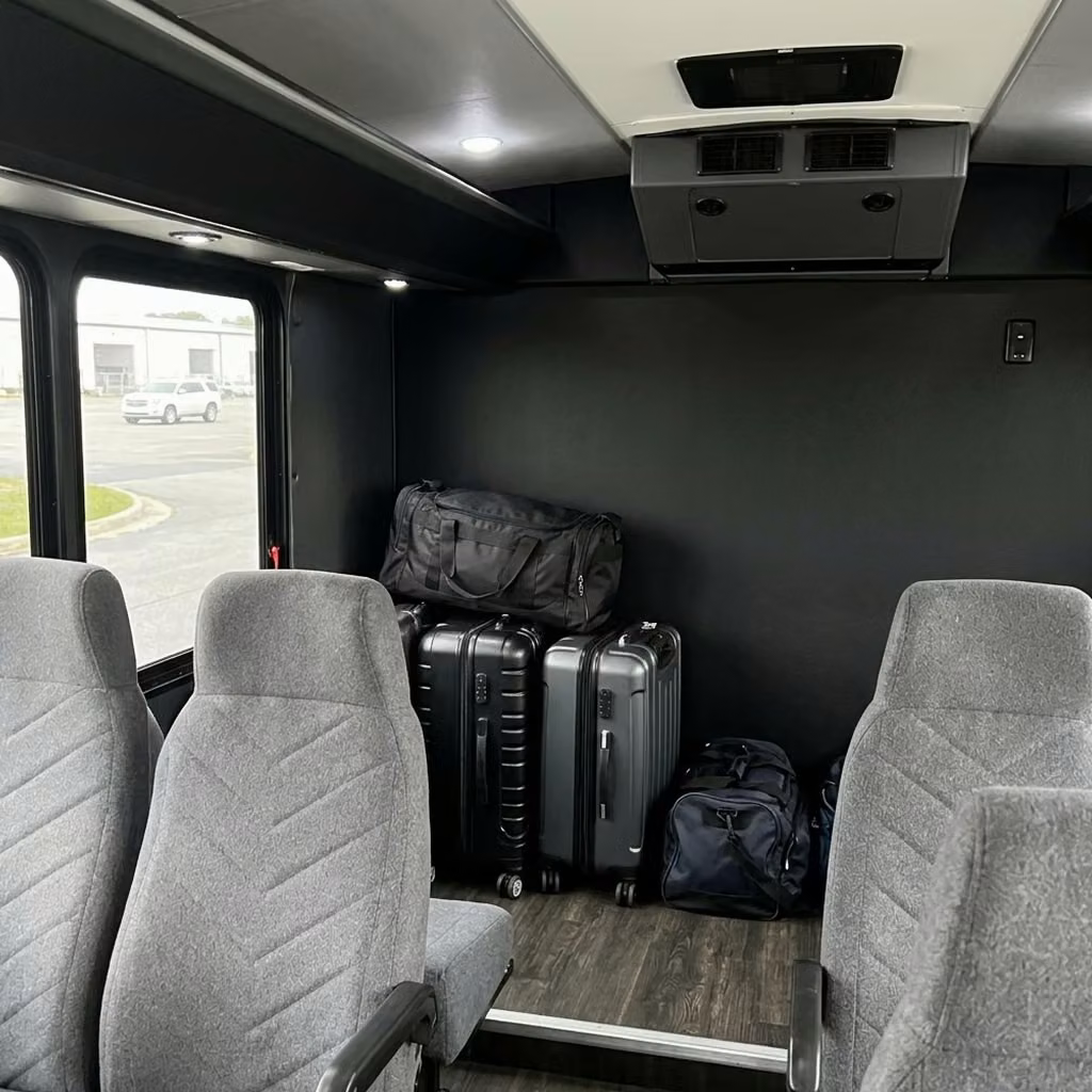 wauwatosa 15 passenger minibus luggage area