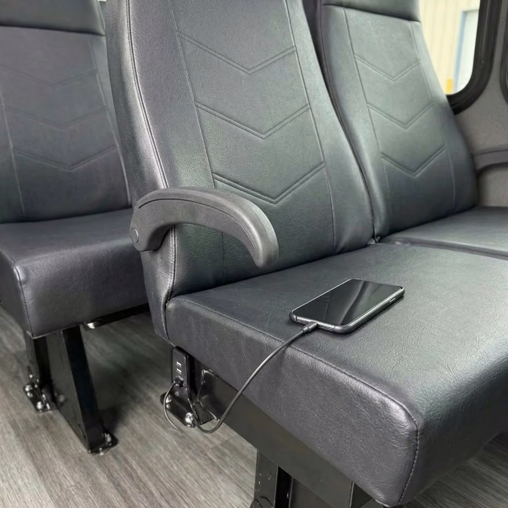 wauwatosa 15 passenger minibus usb charging