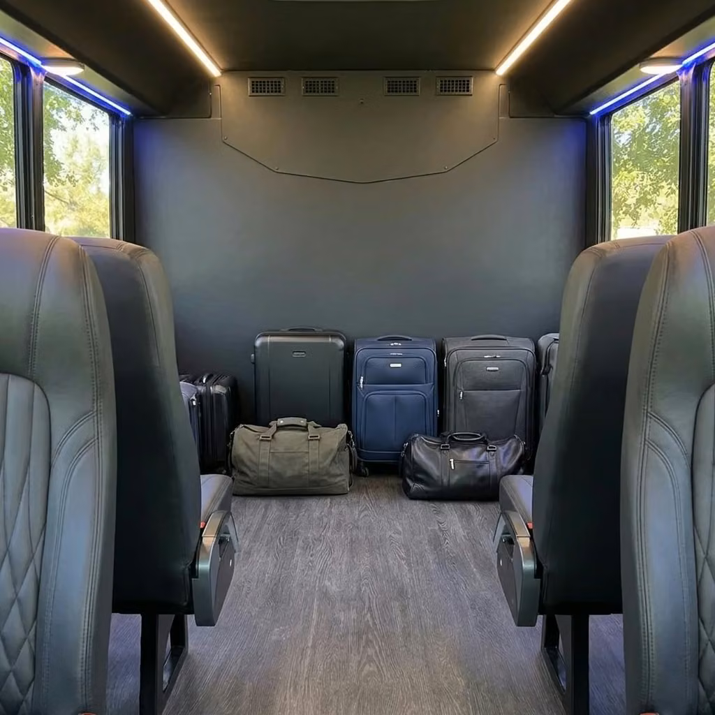 wauwatosa 20 passenger minibus luggage area
