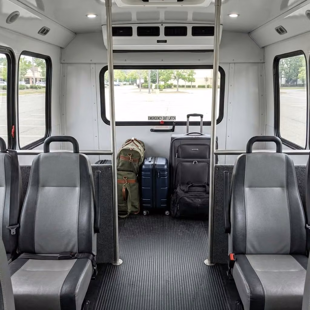 wauwatosa 35 passenger minibus luggage area