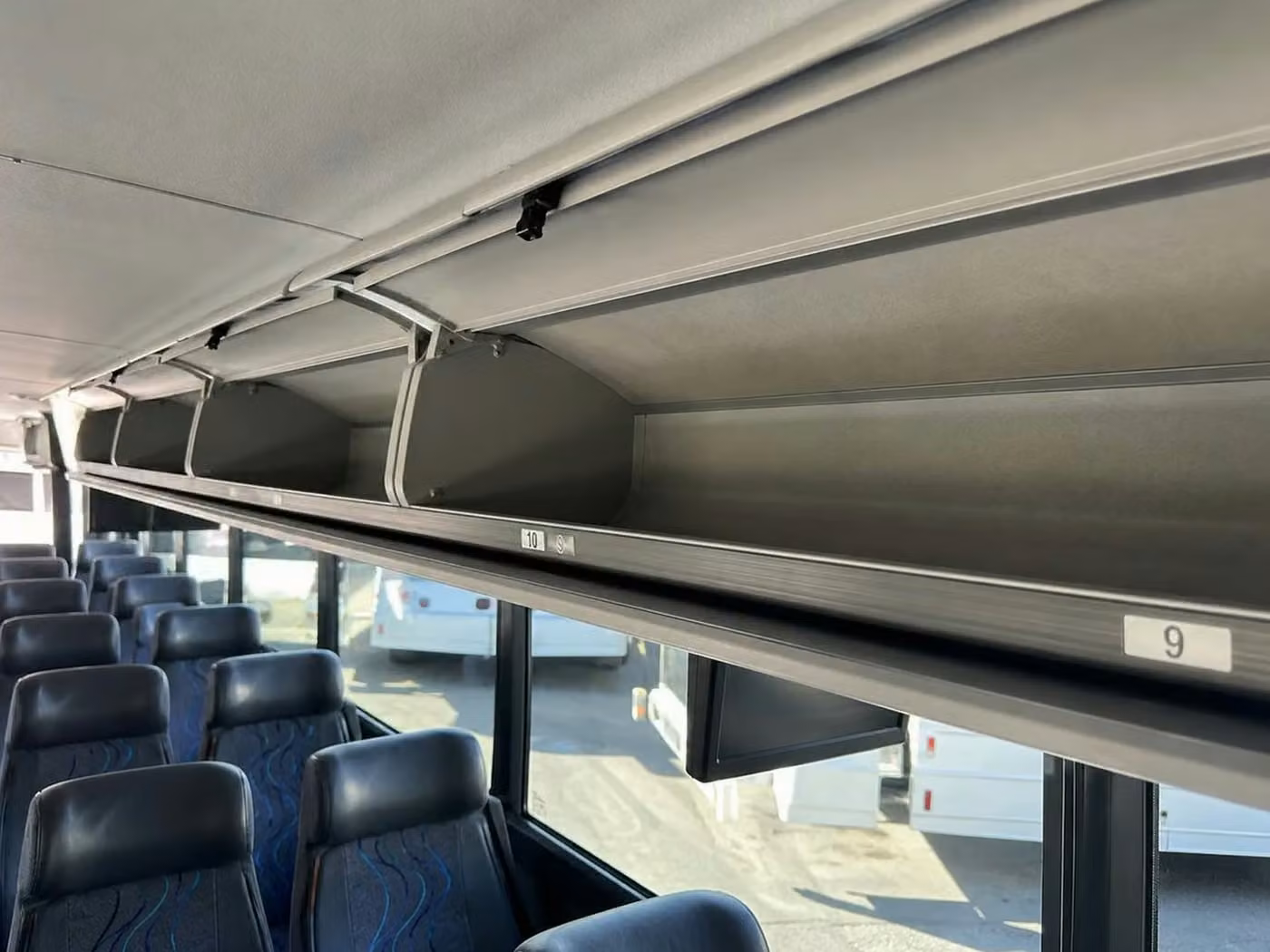 wauwatosa 35 passenger minibus overhead storage