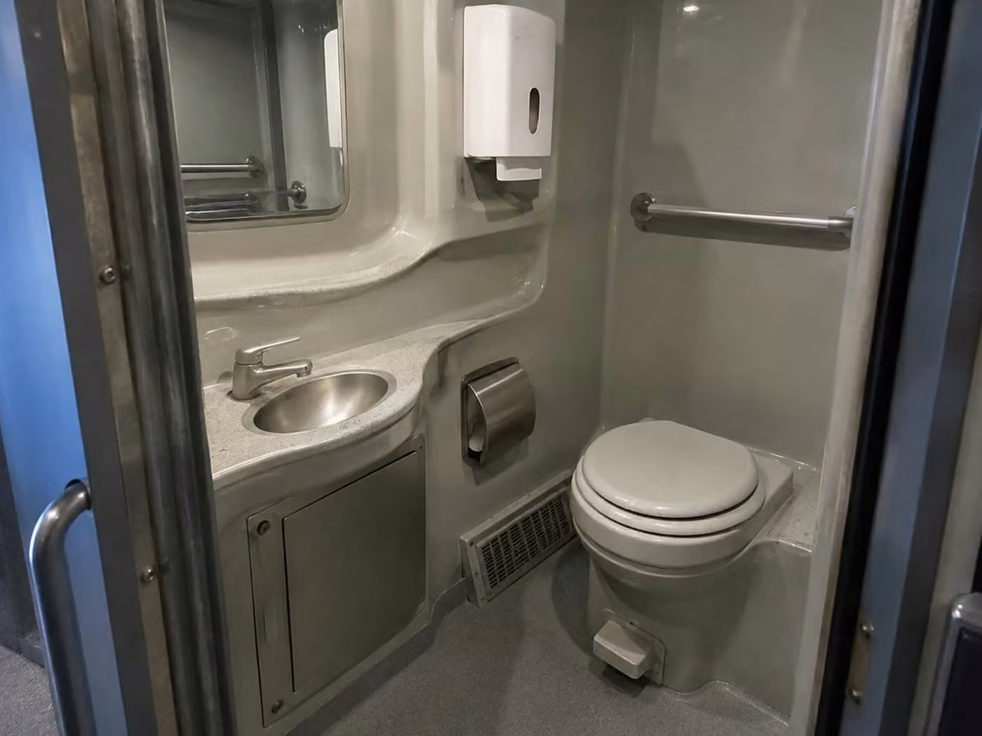 wauwatosa 56 passenger charter bus onboard restroom