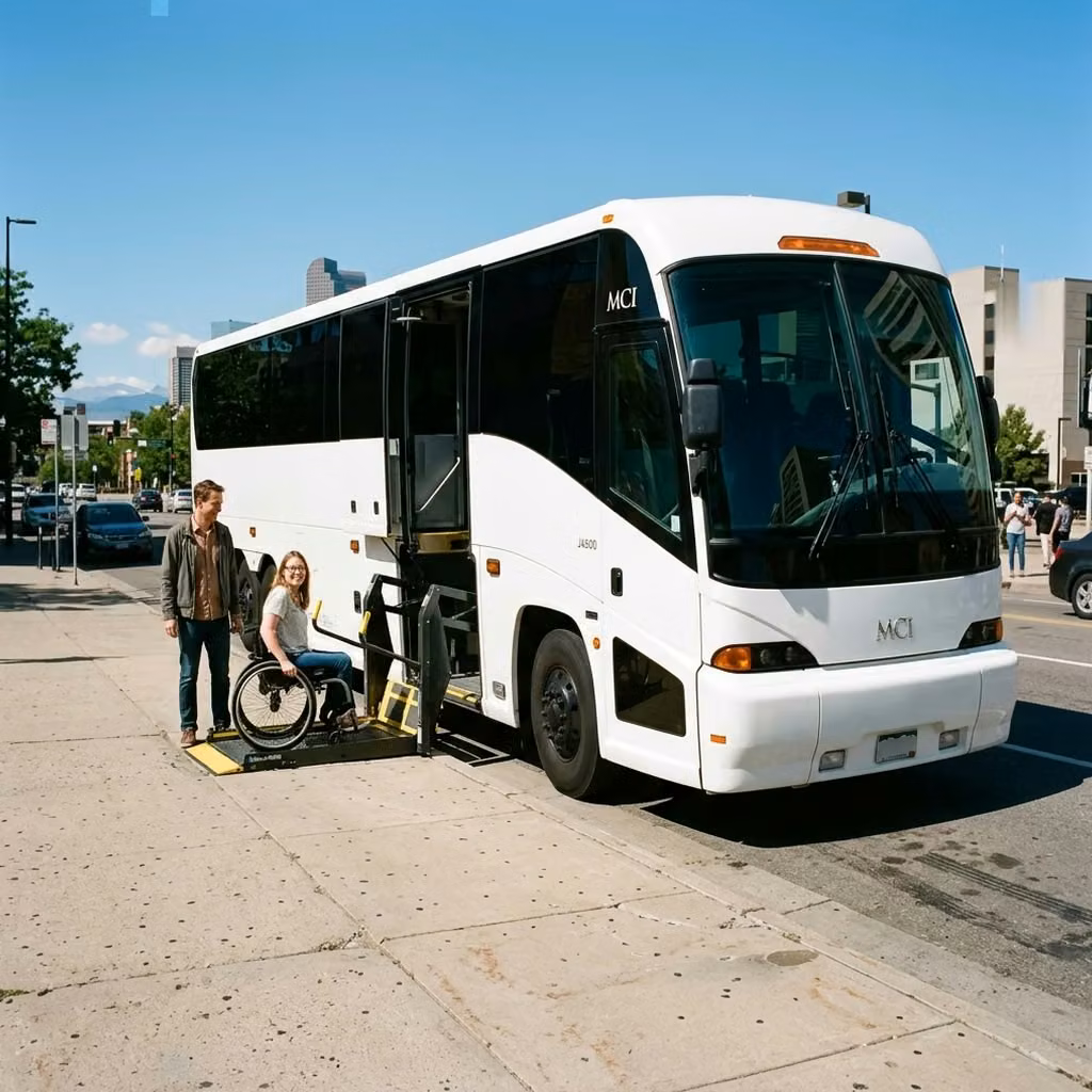 wauwatosa 56 passenger charter bus wheelchair lift