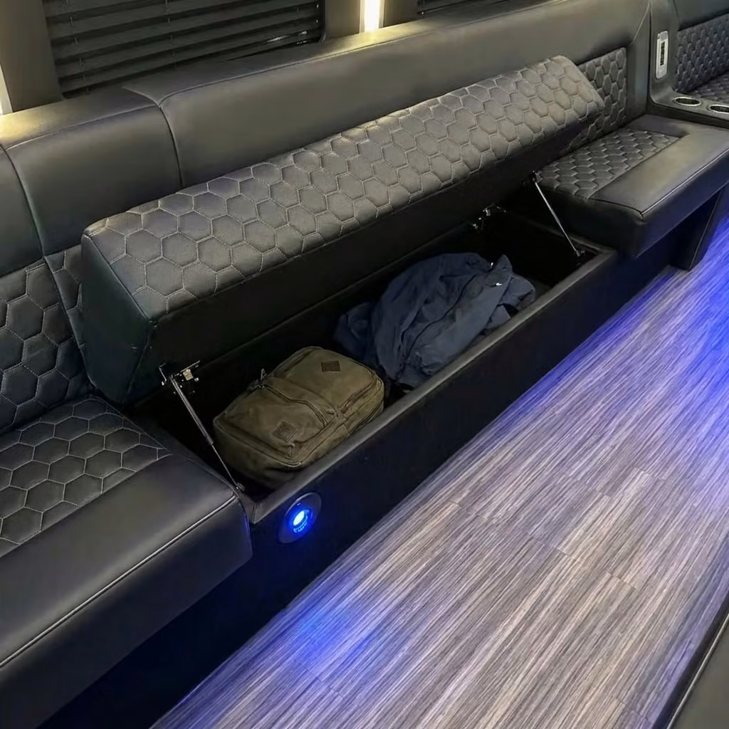wauwatosa party bus under seat storage