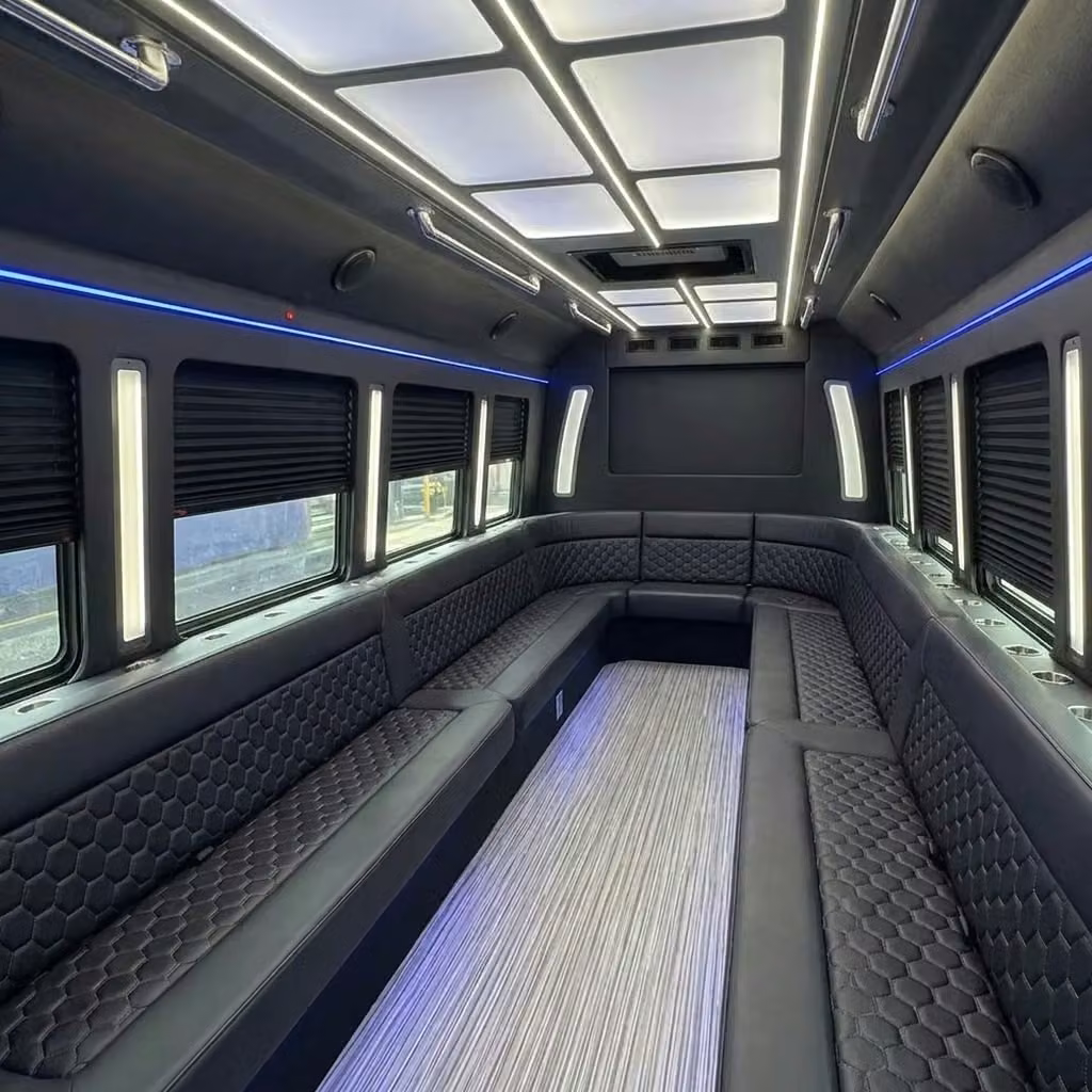 wauwatosa party bus wraparound seating